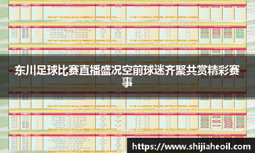 东川足球比赛直播盛况空前球迷齐聚共赏精彩赛事